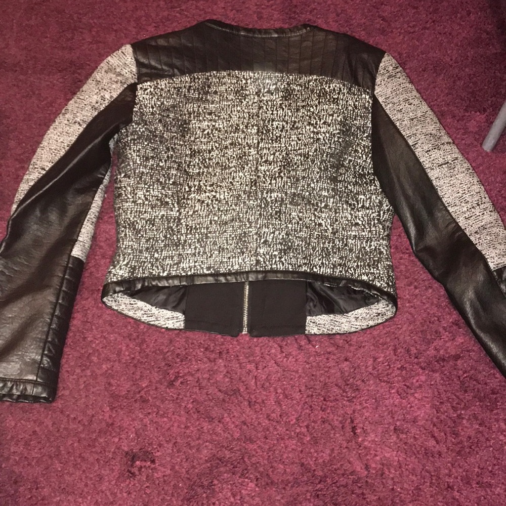 Knit/leather blazer - Picture 3 of 3